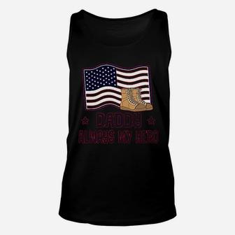 Military Daddy Always My Hero, best christmas gifts for dad Unisex Tank Top - Seseable