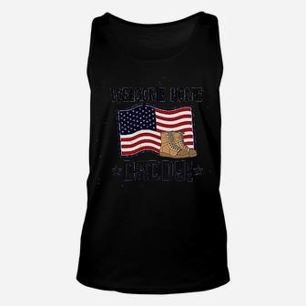 Military Daddy Welcome Home Baby Unisex Tank Top - Seseable