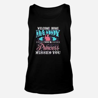 Military Daughter Welcome Home Daddy Unisex Tank Top - Seseable