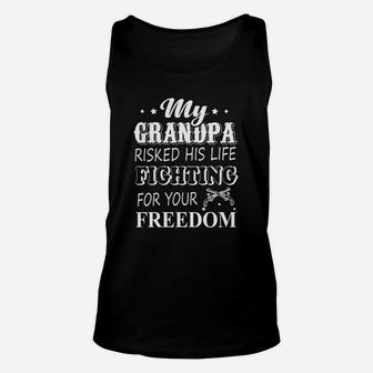 Military Polices My Grandpa Riked Unisex Tank Top - Seseable