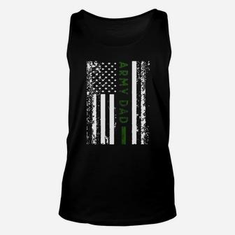Military United States Proud Army Dad Flag s Unisex Tank Top - Seseable