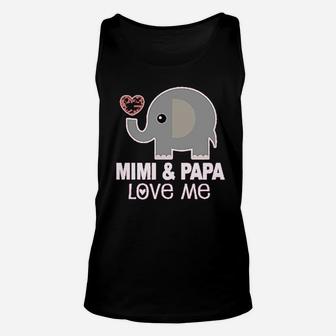 Mimi And Papa Love Me, dad birthday gifts Unisex Tank Top - Seseable