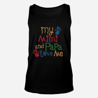 Mimi And Papa Love Me Toddler, dad birthday gifts Unisex Tank Top - Seseable
