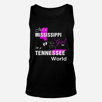 Mississippi Girl In Tennessee Shirts Mississippi Girl Tshirt,tennessee Girl T-shirt,tennessee Girl Tshirt,mississippi Girl In Tennessee Shirts,tennessee Hoodie Unisex Tank Top - Seseable
