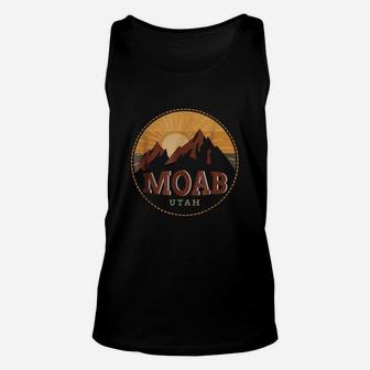 Moab Utah Red Rock Mountain Sunset Unisex Tank Top - Seseable