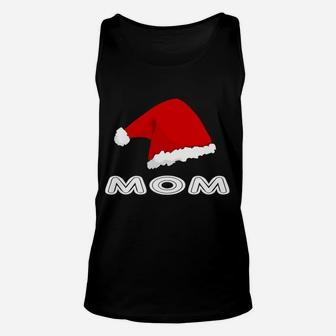 Mom Christmas Santa Hat Family Matching Pajama Mama Unisex Tank Top - Seseable