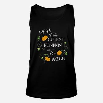 Mom Of The Cutest Pumpkin In The Patch Halloween Unisex Tank Top - Seseable