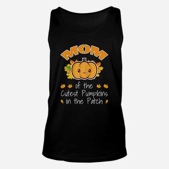 Mom Of The Cutest Pumpkins In The Patch Halloween Unisex Tank Top - Seseable