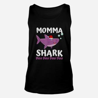 Momma Shark Christmas Cute Gifts For Mom Unisex Tank Top - Seseable