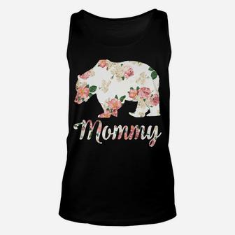 Mommy Bear Floral Family Christmas Matching Gift Unisex Tank Top - Seseable