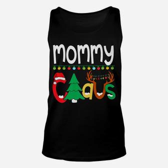 Mommy Claus Tee Christmas Pajama Lights Family Matching Unisex Tank Top - Seseable