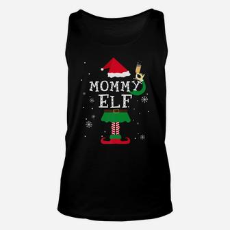 Mommy Elf Matching Family Christmas Pajamas Elves Unisex Tank Top - Seseable