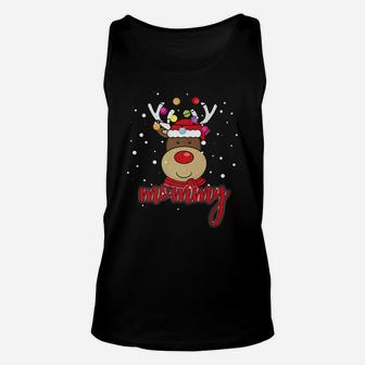 Mommy Reindeer Matching Christmas Family Unisex Tank Top - Seseable