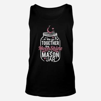 Moonshine And Mason Jar Tee Shirts T-shirt Unisex Tank Top - Seseable