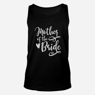 Mother Of The Bride Cursive Heart Family Mom Love Wedding Parent Unisex Tank Top - Seseable