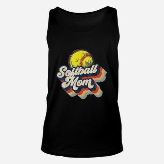 Mothers Day 2022 Softball Mom Retro Vintage Funny Mom Life Unisex Tank Top - Seseable