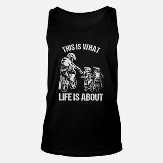 Motocross Dad Father And Kids, best christmas gifts for dad Unisex Tank Top - Seseable