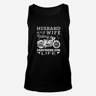 Motorcycle Husband And Wife Riding Partner For Life Unisex Tank Top - Seseable