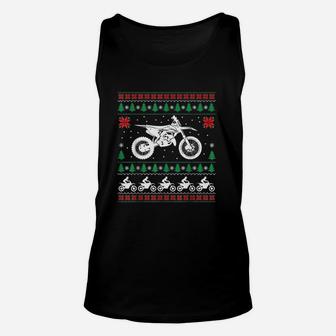 Motorcycle Ugly Christmas Unisex Tank Top - Seseable