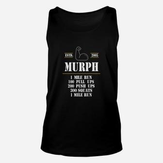 Murph Workout Exercise Challenge Patriotic Wod Unisex Tank Top - Seseable