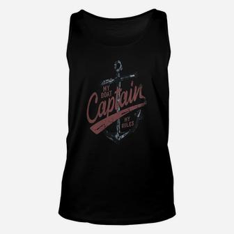 My Boat My Rules Captain Unisex Tank Top - Seseable