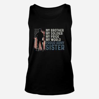 My Brother My Soldier Hero Proud Army Sister Women Unisex Tank Top - Seseable