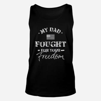 My Dad Is A Veteran For Daughter And Son Unisex Tank Top - Seseable