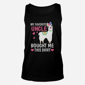 My Favorite Uncle Bought Me This Christmas Gift Llama Unisex Tank Top - Seseable