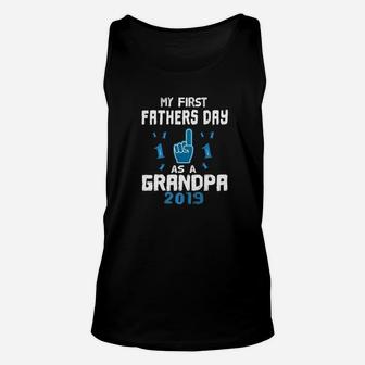 My First Fathers Day As A Grandpa 2019 Gift Premium Unisex Tank Top - Seseable