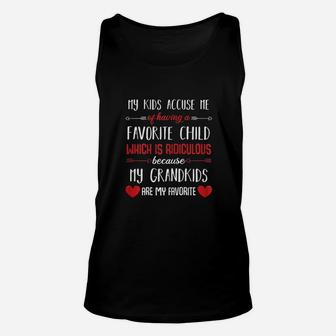 My Grandkids Are My Favorite Funny Family Quote Unisex Tank Top - Seseable