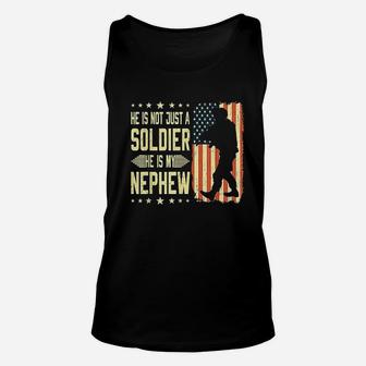 My Nephew Is A Soldier Hero Proud Army Aunt Uncle Military Unisex Tank Top - Seseable