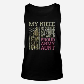 My Niece My Soldier Hero Proud Army Aunt Military Auntie Unisex Tank Top - Seseable