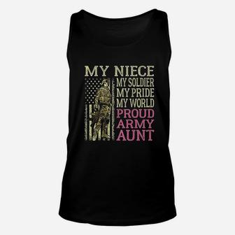 My Niece My Soldier Hero Proud Army Aunt Military Auntie Unisex Tank Top - Seseable