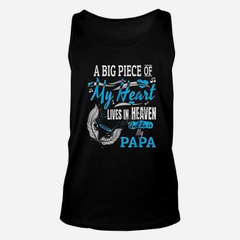 My Papa Lives In Heaven Memorial Day Papa Dad Grandpa Unisex Tank Top - Seseable