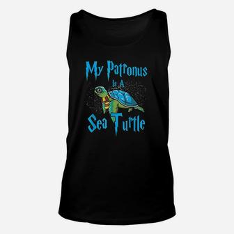 My Patronus Is A Sea Turtle Funny Wizard Magic Lover Gifts Unisex Tank Top - Seseable