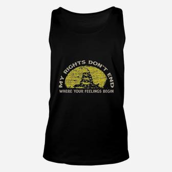 My Rights Dont End Where Your Feelings Begin Unisex Tank Top - Seseable