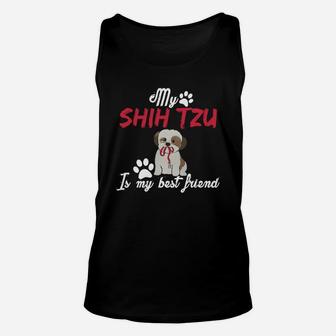 My Shih Tzu Is My Best Friend Funny Love s Unisex Tank Top - Seseable
