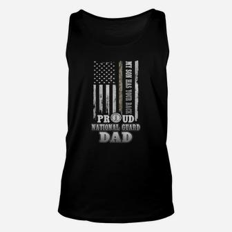 My Son Has Your Back Proud National Guard Dad Unisex Tank Top - Seseable