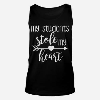 My Students Stole My Heart Teacher Valentines Day Unisex Tank Top - Seseable
