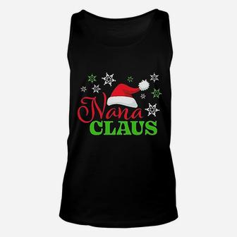 Nana Claus With Christmas Santa Hat Unisex Tank Top - Seseable