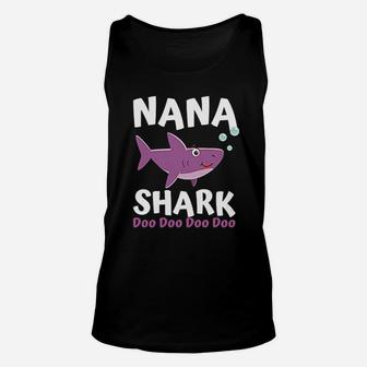 Nana Shark Doo Doo Hoodie Family Shark Unisex Tank Top - Seseable