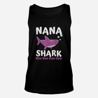 Nana Shark Doo Doo Matching Family Shark Unisex Tank Top - Seseable