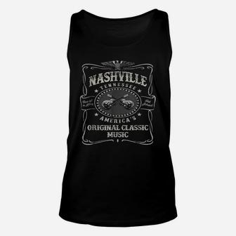 Nashville Music City Usa Vintage Unisex Tank Top | Seseable UK
