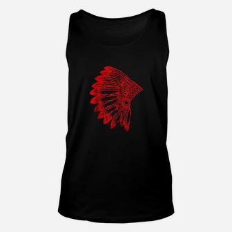 Native American Feather Headdress Indian Chief Tribes Pride Unisex Tank Top - Seseable
