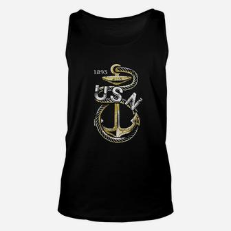 Navy Chief Petty Officer Fouled Anchor Genuine Unisex Tank Top - Seseable