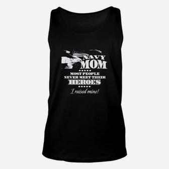 Navy Mom Most People Never Meet Their Heroes Mothers Day Unisex Tank Top - Seseable