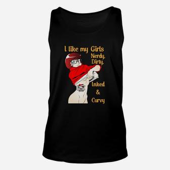 Nerdy Dirty Inked And Curvy I Like My Girl Velma Unisex Tank Top | Seseable UK