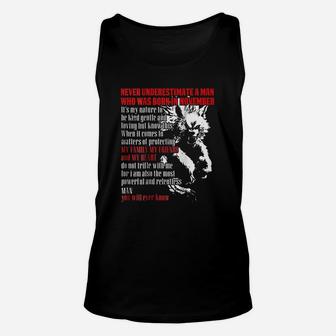 Never Underestimate A Man Who Was Born In November Unisex Tank Top - Seseable