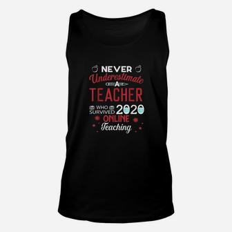 Never Underestimate A Teacher Who Survived 2020 Online Unisex Tank Top - Seseable