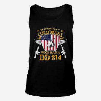 Never Underestimate An Old Man Who Has A Dd214 Alumni Unisex Tank Top - Seseable
